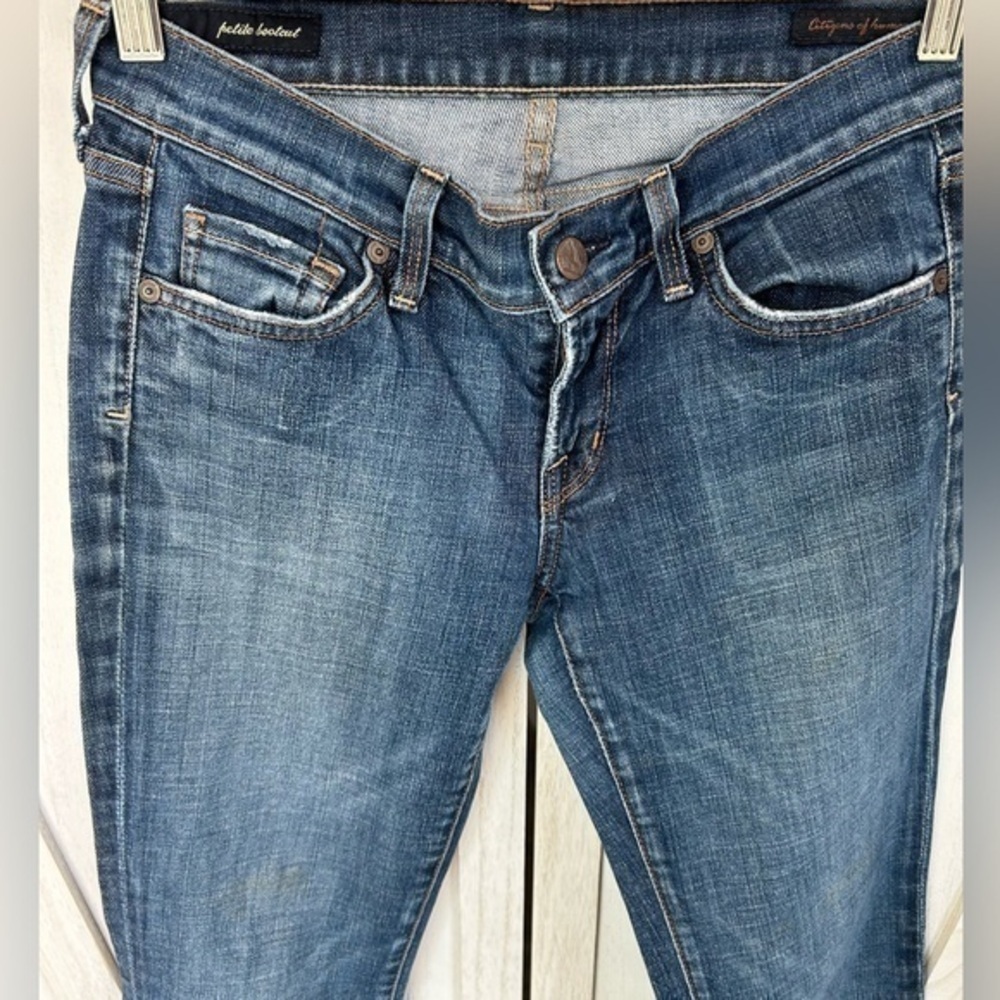 💋Citizens of Humanity Dita Petite Bootcut blue jeans distressed 👖26 - Picture 7 of 10
